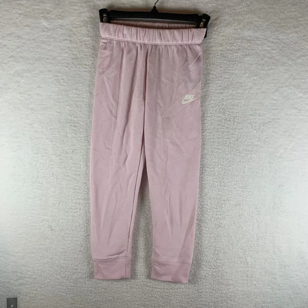 Nike Jogging Suit Kids 6X Pink Cotton Long Sleeve Kangaroo Pocket Pullover S6656 - Picture 3 of 13